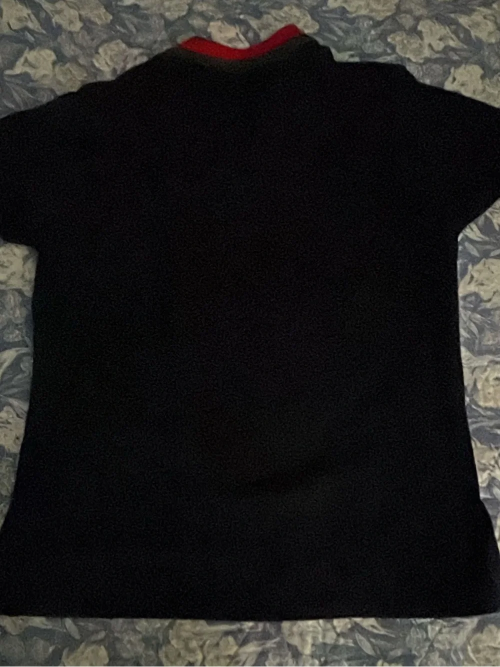 Gucci Black Polo with Red Collar Accent